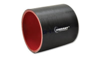 Vibrant 4 Ply Reinforced Silicone Straight Hose Coupling - 3in I.D. x 3in long (BLACK) - Tune Time Performance